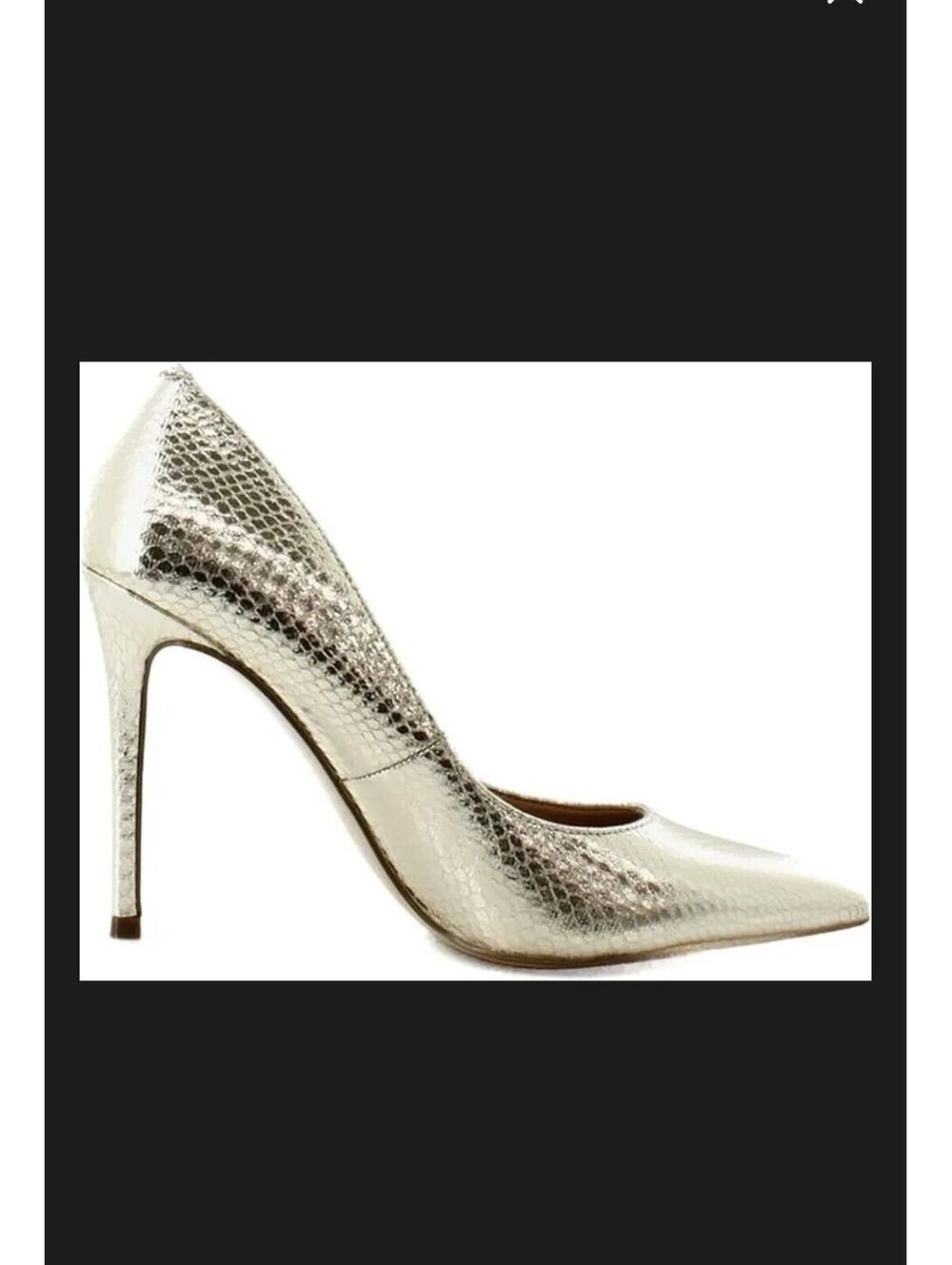 Steve Madden Evelyn Snake Skin Pumps Gold W(8.5) Retail $109